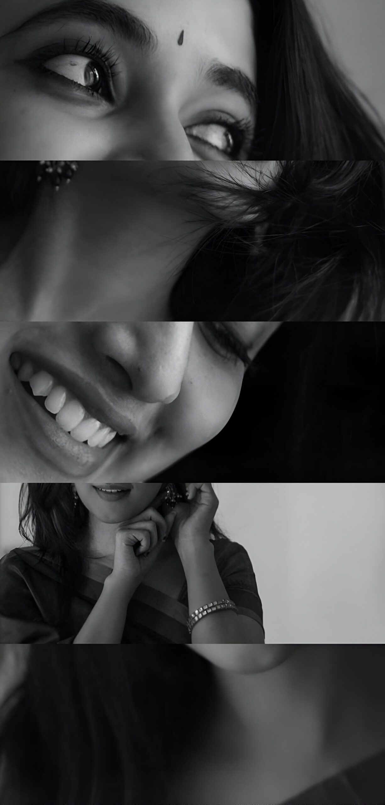 Aesthetic Hidden Face Girl Pic Black & White