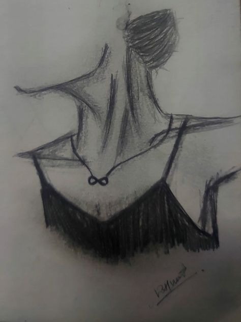 Aesthetic Hidden Face Girl Pic Black & White