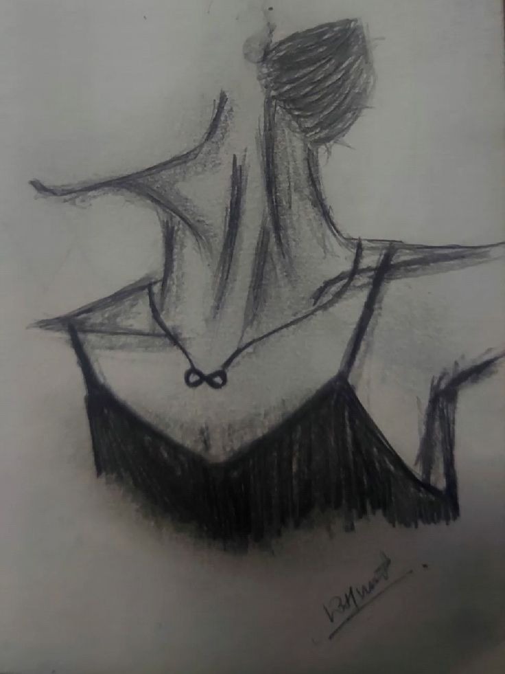 Aesthetic Hidden Face Girl Pic Black & White